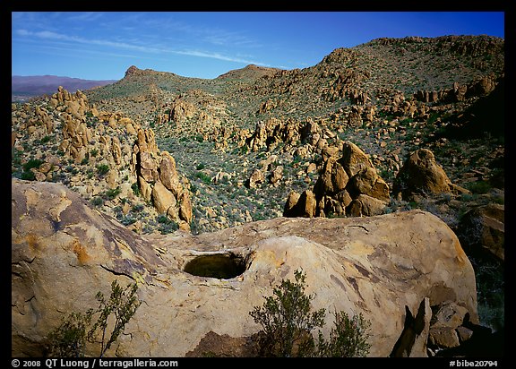 Valley with boulders in Grapevine mountains. Big Bend National Park (color)