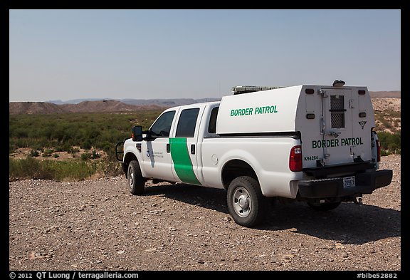 Border Patrol truck. Big Bend National Park (color)