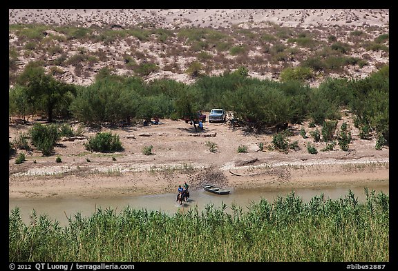 Border crossing. Big Bend National Park (color)