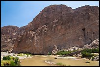 Canoes in Boquillas Canyon. Big Bend National Park, Texas, USA. (color)