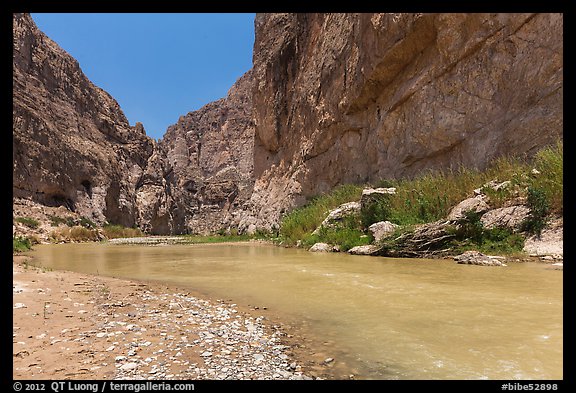 Boquillas Canyon of the Rio Grande River. Big Bend National Park (color)