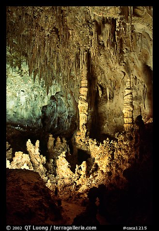 Stalacmites in Big Room. Carlsbad Caverns National Park, New Mexico, USA.