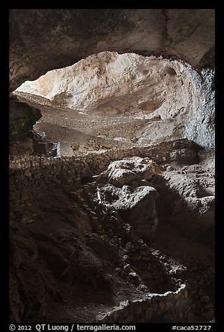 Looking up cave natural entrance. Carlsbad Caverns National Park (color)