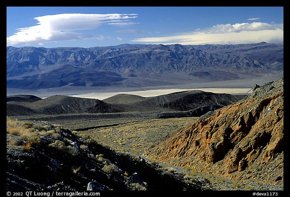 Valley viewed from foothills. Death Valley National Park, California, USA.