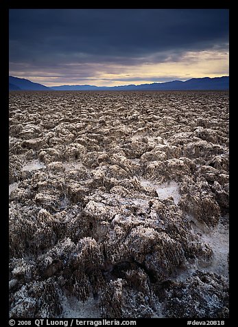 Salt pinnacles at Devils Golf Course. Death Valley National Park, California, USA.