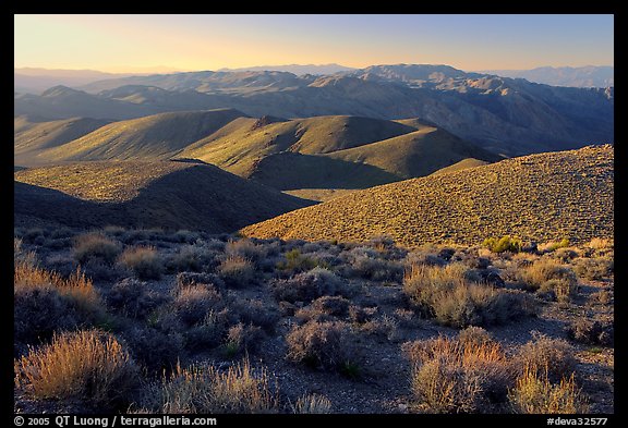 Tucki Mountains from Aguereberry point, late afternoon. Death Valley National Park, California, USA.