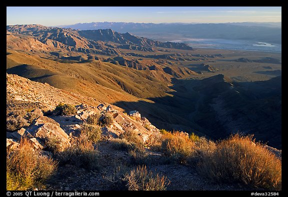Looking towards the north from Aguereberry point, early morning. Death Valley National Park, California, USA.