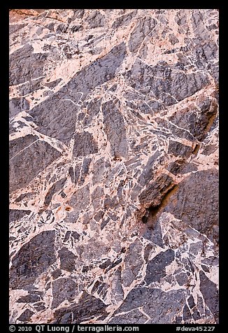 Detail of marbled wall, Titus Canyon. Death Valley National Park (color)