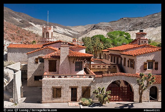 Scotty's Castle from above. Death Valley National Park, California, USA.