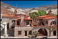 Scotty's Castle from above. Death Valley National Park, California, USA. (color)