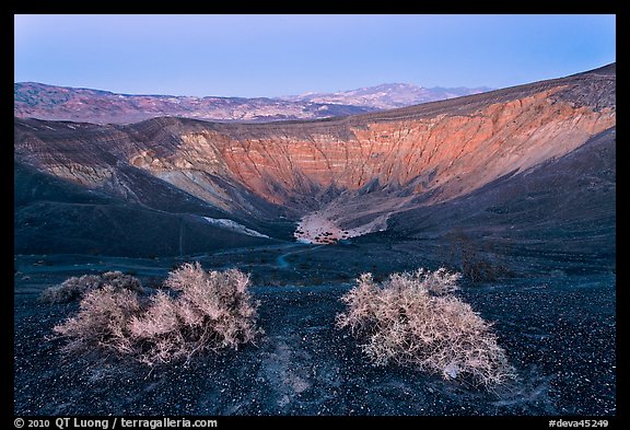 Ubehebe Crater at twilight. Death Valley National Park (color)
