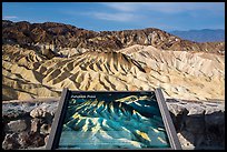 Zabriskie Point Interpretive sign. Death Valley National Park, California, USA.