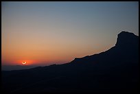 El Capitan, May 20 2012 solar eclipse. Guadalupe Mountains National Park, Texas, USA. (color)