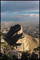 El Capitan backside seen from Guadalupe Peak. Guadalupe Mountains National Park, Texas, USA. (color)