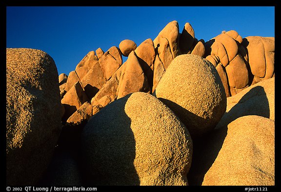 Jumbo rocks, sunset. Joshua Tree National Park, California, USA.