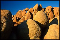 Jumbo rocks, sunset. Joshua Tree National Park, California, USA. (color)