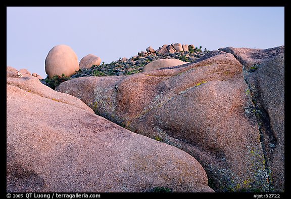 Rocks at dusk, Jumbo Rocks. Joshua Tree National Park, California, USA.