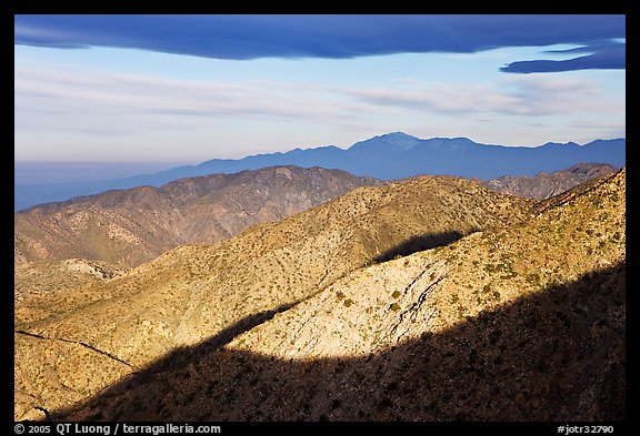 Ridges from Keys View, early morning. Joshua Tree National Park (color)