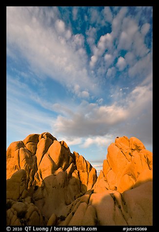 Rocks and clouds. Joshua Tree National Park, California, USA.