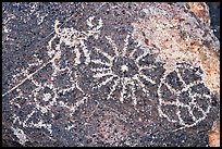 Hohokam petroglyphs. Saguaro National Park, Arizona, USA. (color)