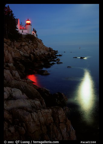 Bass Harbor lighthouse by night 