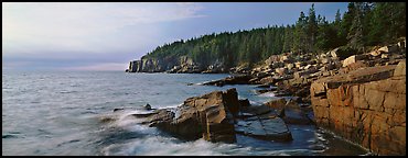 Coastal landscape, Otter Point. Acadia National Park (Panoramic color)