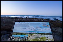 From Shores to Summits interpretive sign, Cadillac Mountain. Acadia National Park, Maine, USA.
