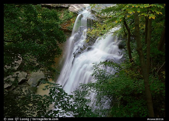 Brandywine falls in forest. Cuyahoga Valley National Park (color)