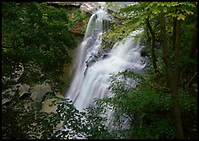 Brandywine falls in forest. Cuyahoga Valley National Park, Ohio, USA.