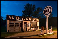 MD Garage at night. Cuyahoga Valley National Park, Ohio, USA.