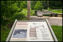 Lock interpretive sign. Cuyahoga Valley National Park, Ohio, USA.