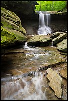 Creek flowing and Blue Hen Falls. Cuyahoga Valley National Park ( color)