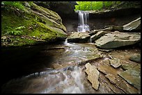 Blue Hen Falls from the bottom. Cuyahoga Valley National Park ( color)
