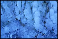 Close-up of round ice formations, Tennessee. Great Smoky Mountains National Park, USA. (color)