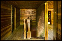 Staircase and rooms inside Caldwell House, Cataloochee, North Carolina. Great Smoky Mountains National Park ( color)