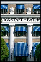 Blue shades, Buckstaff Baths. Hot Springs National Park, Arkansas, USA. (color)