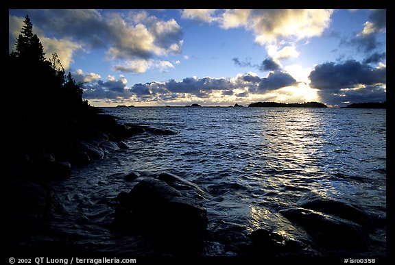 Sunrise near Rock Harbor. Isle Royale National Park (color)