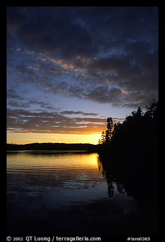 Lake Chippewa at sunset. Isle Royale National Park (color)