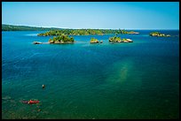 Kayakers and Caribou Island. Isle Royale National Park ( color)