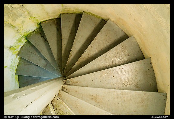 Rock Harbor Lighthouse staircase. Isle Royale National Park (color)