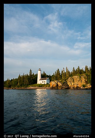 Rock Harbor Lighthouse 1855. Isle Royale National Park (color)