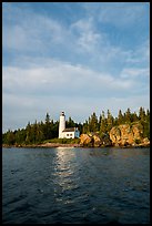 Rock Harbor Lighthouse 1855. Isle Royale National Park, Michigan, USA.