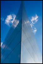 Symmetric view of Arch pillar base with sky. Gateway Arch National Park ( color)