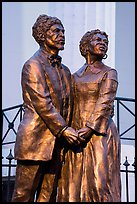 Statue of Dred and Harriet Scott by Harry Weber. Gateway Arch National Park ( color)