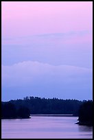 Kabetoga narrows at dusk. Voyageurs National Park, Minnesota, USA.