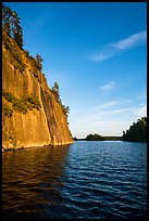 125 feet cliffs of Grassy Bay, Sand Point Lake. Voyageurs National Park ( color)