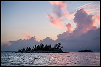 Islets and clouds at sunset, Rainy Lake. Voyageurs National Park ( color)