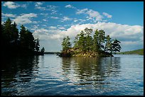 North Woods islet and reflection, Sand Point Lake. Voyageurs National Park ( color)