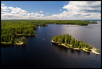 Aerial view of Surveyors Island, Rainy Lake. Voyageurs National Park ( color)