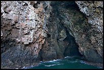 Entrance of Painted Cave, Santa Cruz Island. Channel Islands National Park, California, USA. (color)